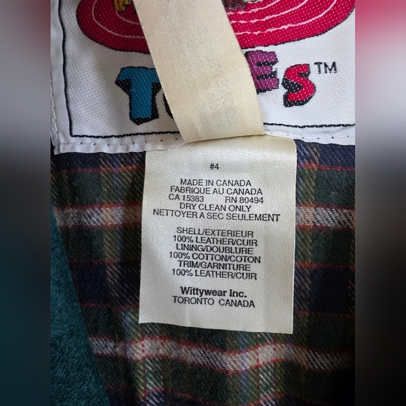 Vintage 1993 Looney Tunes Leather Suede Varsity Jacket XL - Picture 9 of 15